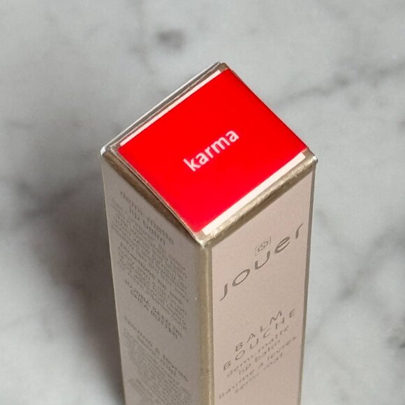 Jouer Balm Bouche Demi-Matte Lip Balm | Karma (warm french red) | NEW MAKEUP - Picture 2 of 5